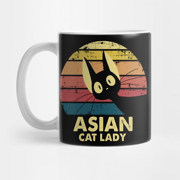 Asian cat mom. Perfect present for mom mother dad father friend him or her by SerenityByAlex